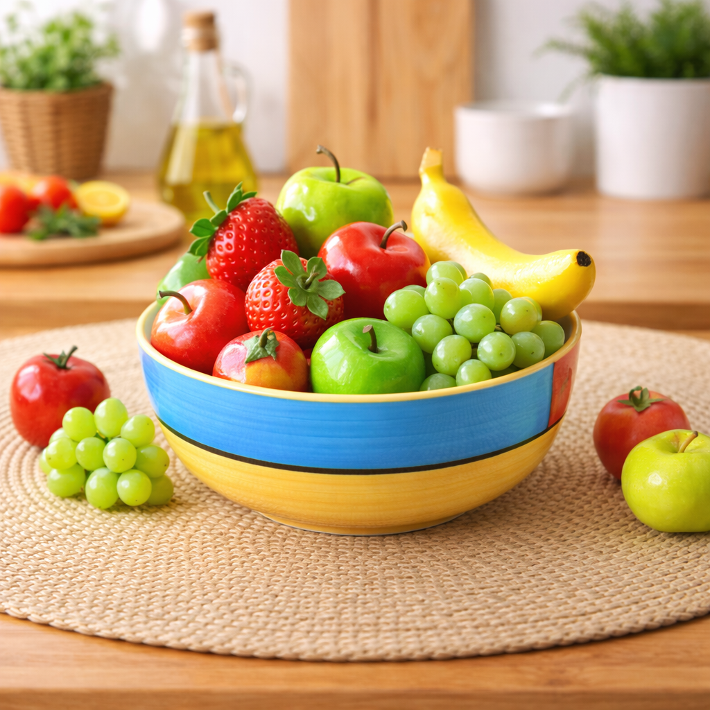 Kunhar Ceramic Mixing Bowl Set – 4 Pieces (1500ml, 800ml, 600ml, 400ml), Yellow – Durable, Microwave & Dishwasher Safe – Ideal for Mixing, Serving & Storage - Image 6